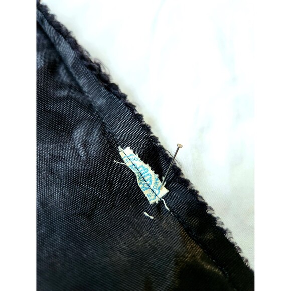 Vintage 1950s Wiggle Dress: Black Cotton Eyelet Lace, Women's S/M - Picture 7 of 11